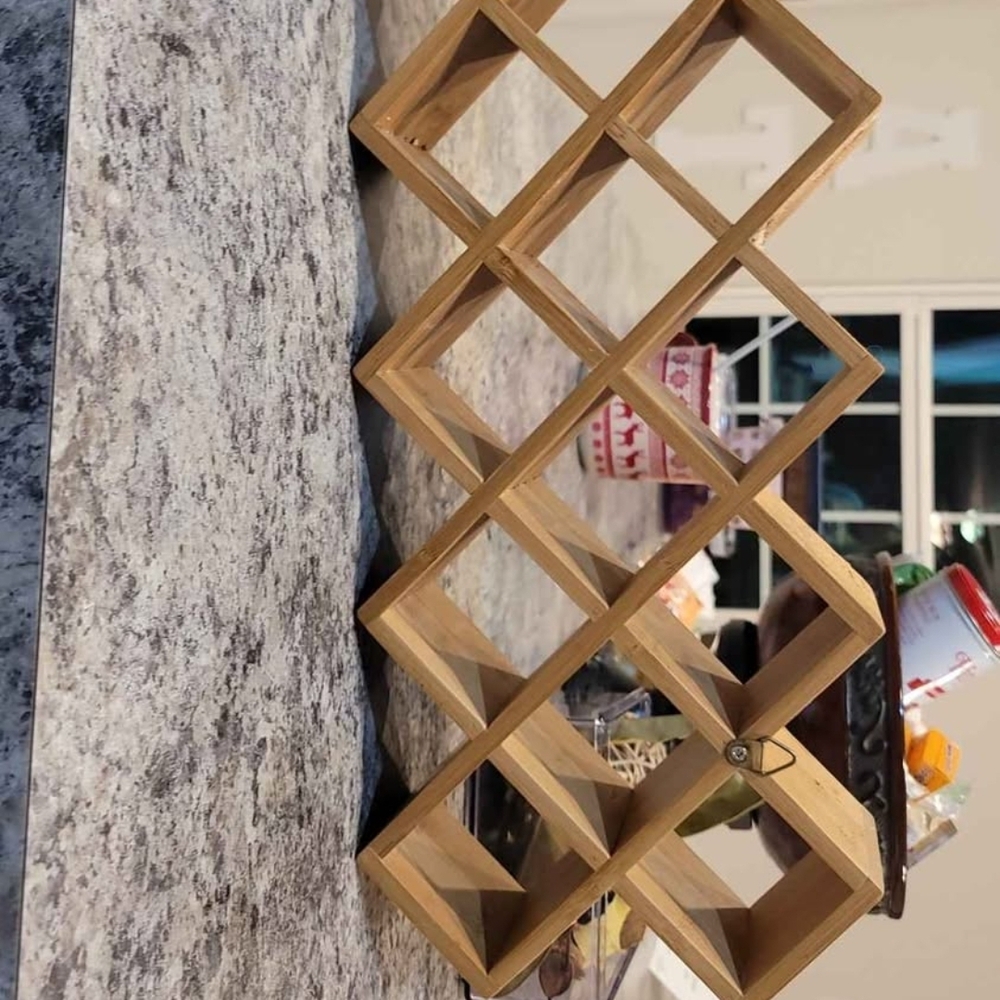 Geometric Wooden Wall Shelf/ Spice Rack